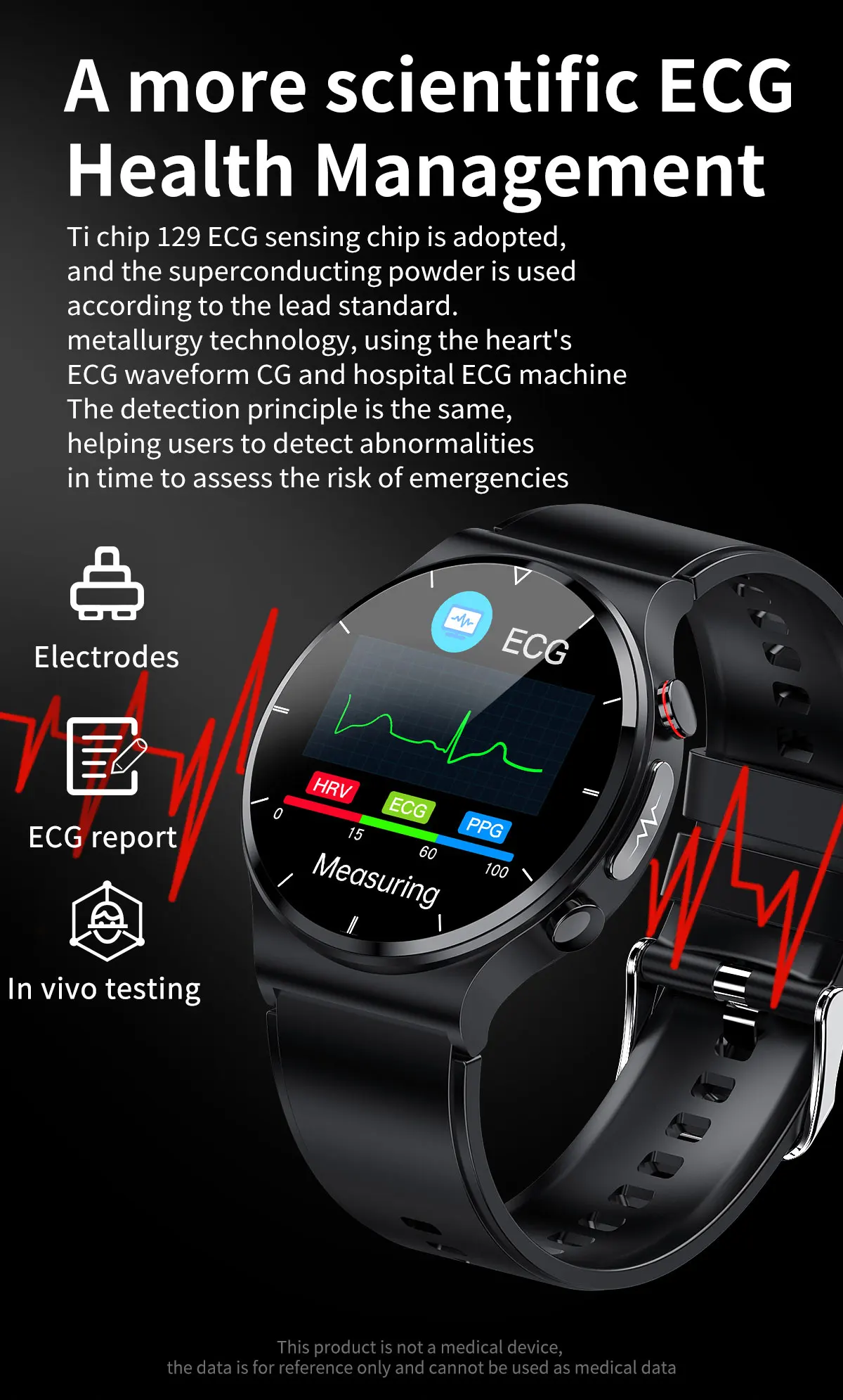 2022 New ECG+PPG Smart Watch Men Sangao Laser Health Heart Rate Blood Pressure Fiess Sports Watches IP68 Waterproof Smartwatch 7