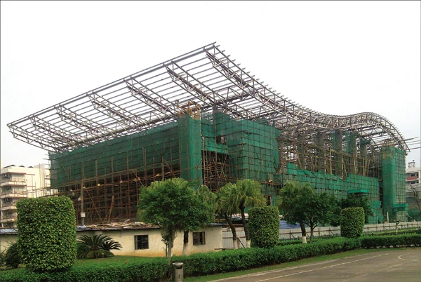 Beautiful Large Span Steel Truss Building Prefabricated Design Light Steel Structure Bending Cutting Welding Processing Services