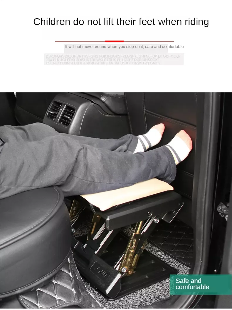 Adjustable Footrest With Removable Soft Foot Rest Pad With Massaging Beads 4level Height