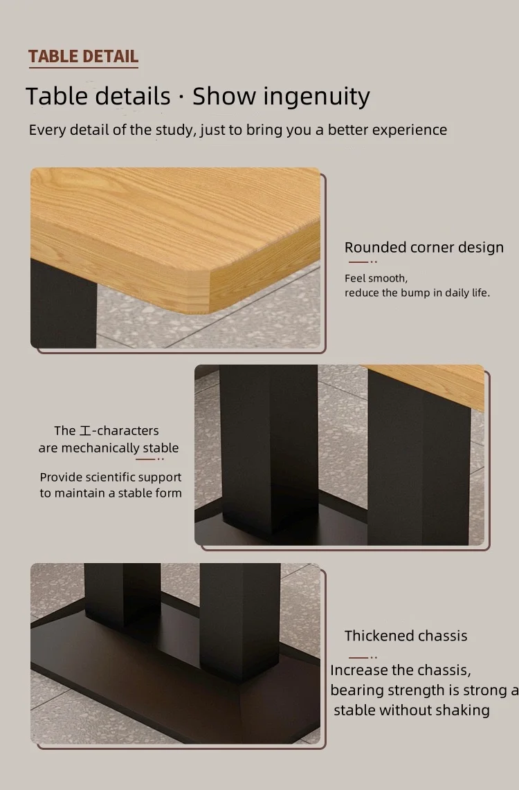 Modern Simple Solid Wood Restaurant Dining Table and Chair, Restaurant ...