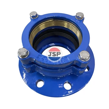 JSP PN10 PN16 PN25 DI Easy to Install Ductile Iron A2-70 Fastener Restrained HDPE Flange Adaptor For PE Pipe With Brass Ring