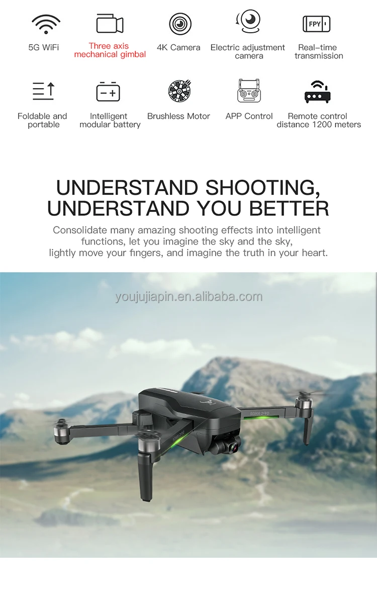 无人机sg906 pro pro2野兽2全球定位系统3轴万向节4k fpv 5g wifi双