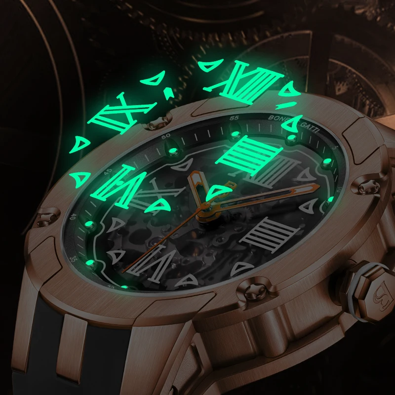 High Quality New Design 5 ATM Waterproof Luminous Automatic Mechanical Man