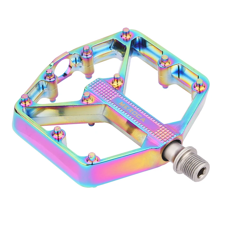 Factory Price MEROCA Bicycle Pedal Aluminum Alloy Cycling Accessories Ultra Light Widened Anti-slip Bearing MTB Road Bike Pedals
