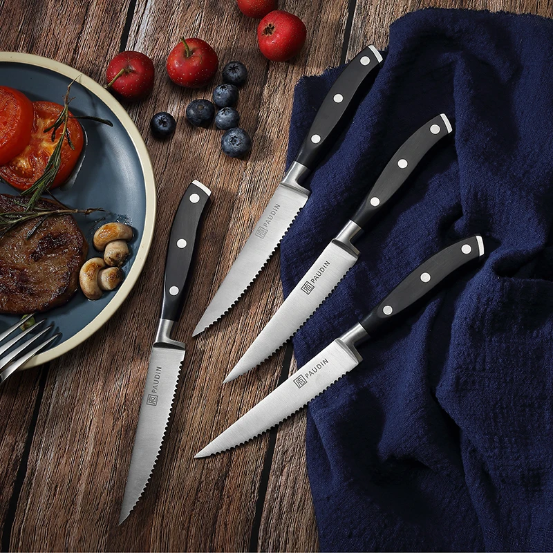 PAUDIN Steak Knives Set of 8, Steak Knives 4.5 Inch