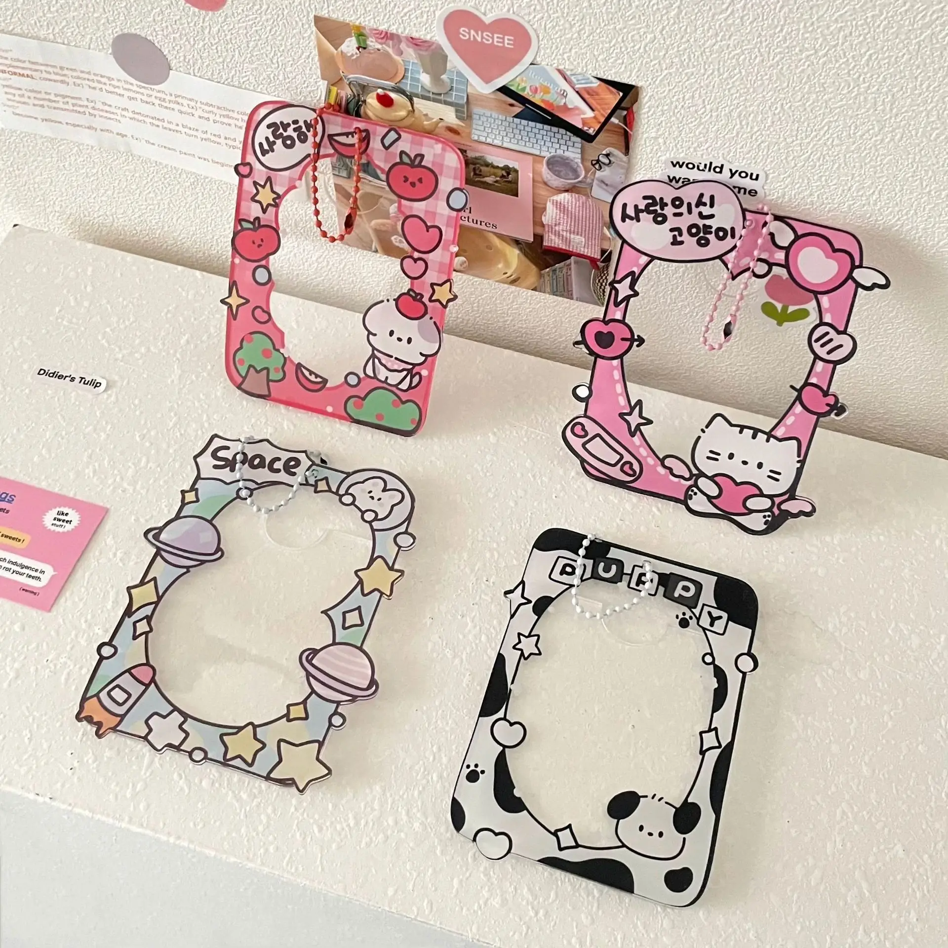 Clear Acrylic Photocard Holder 4 PCS Sleeves For 3x3 Inch K-POP GOO Cards, ID & Trading Card Protectors Photocard Sleeves Clear Acrylic Photocard Holder 4 PCS Sleeves For 3x3 Inch K-POP GOO Cards, ID & Trading Card Protectors Photocard Sleeves