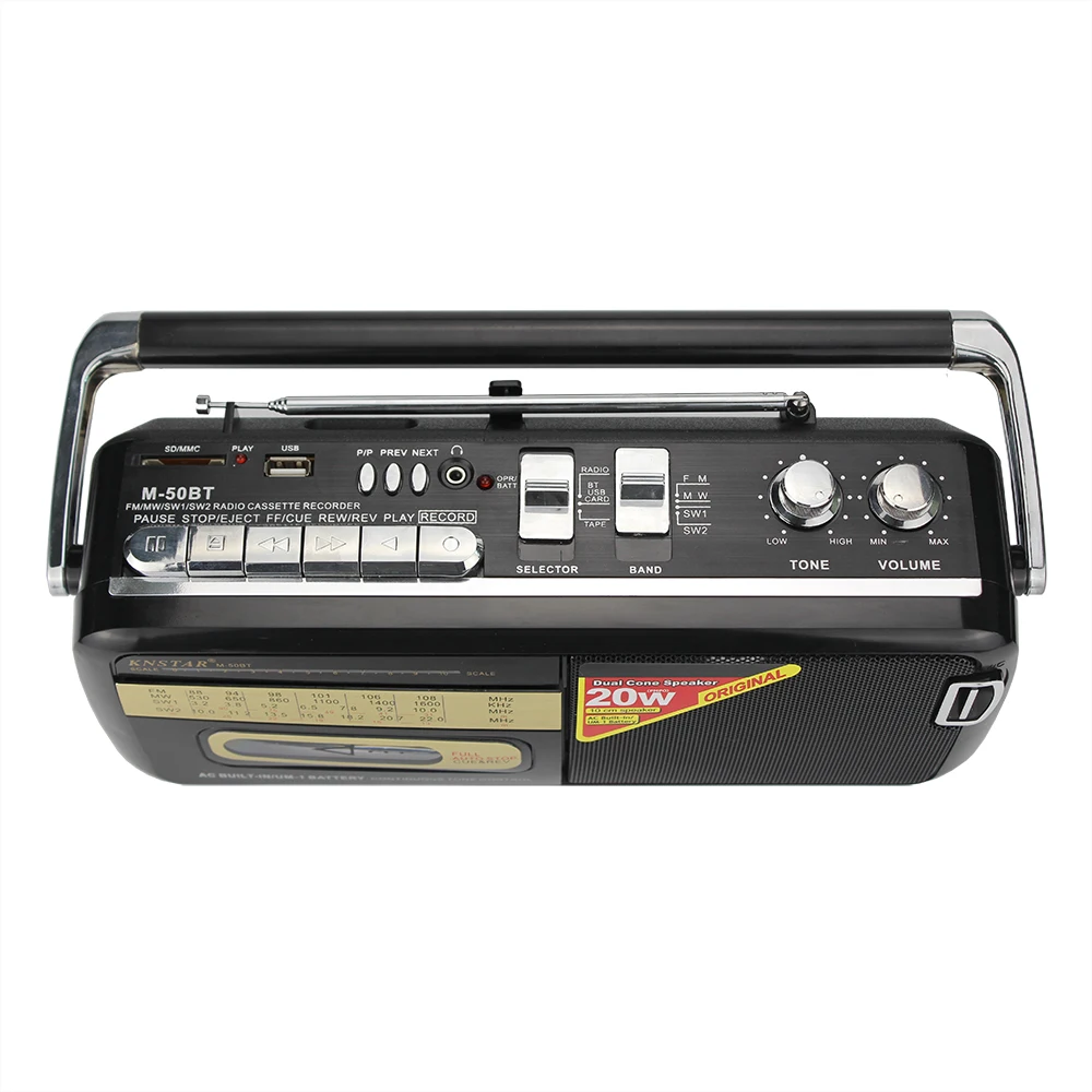 Portable Ac Dc Retro Radio Usb Sd Mp3 Radio Fm Am Sw Dsp Radio M-50BT