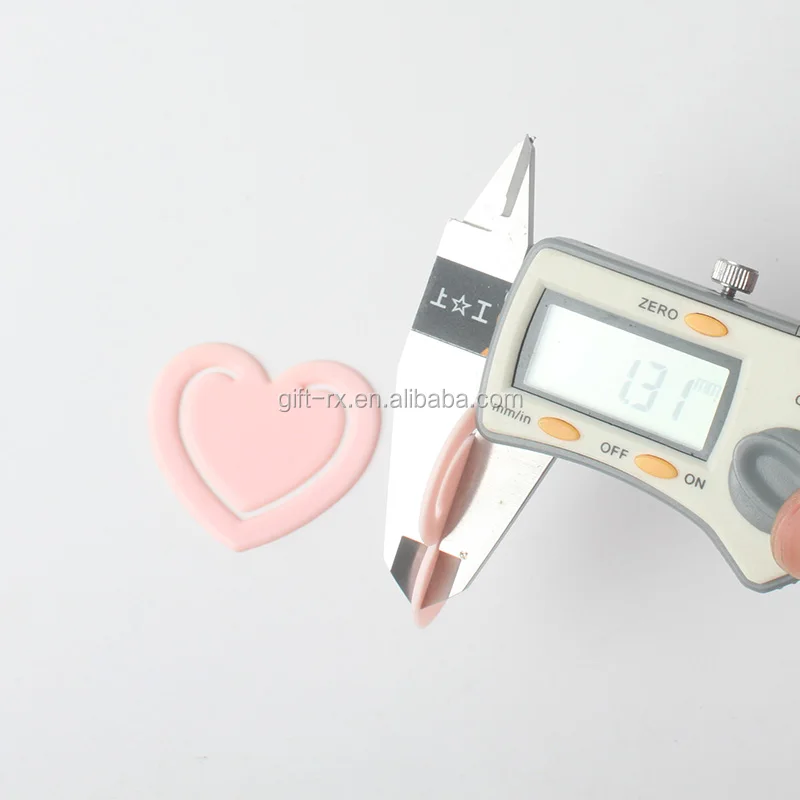 Горячая распродажа, Заказная пластиковая Закладка в форме сердца для офиса и школьных принадлежностей