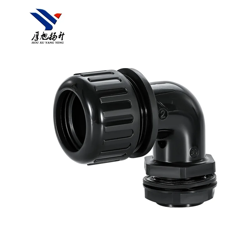 Electrical Cable  IP68 Waterproof Right Angle Elbow Shape Waterproof Nylon Plastic Cable Glands