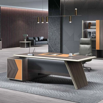 New modern office furniture latest office desk luxury office table designs ceo executive desk manager L shaped mdf table