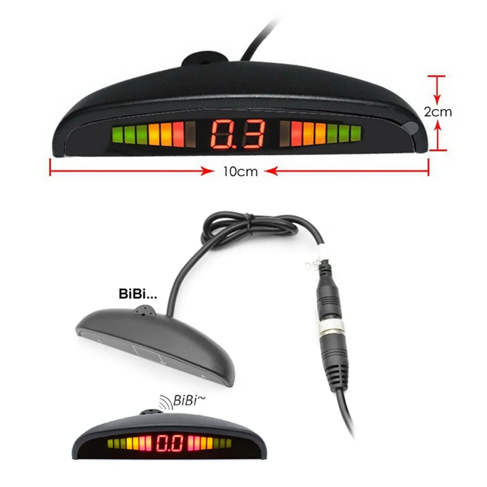 Truck Parking Sensor System 4 Pcs Radar Blind Spot Alarm Reversing LED Backlight Display Rear View 24V Parking Sensor for Truck