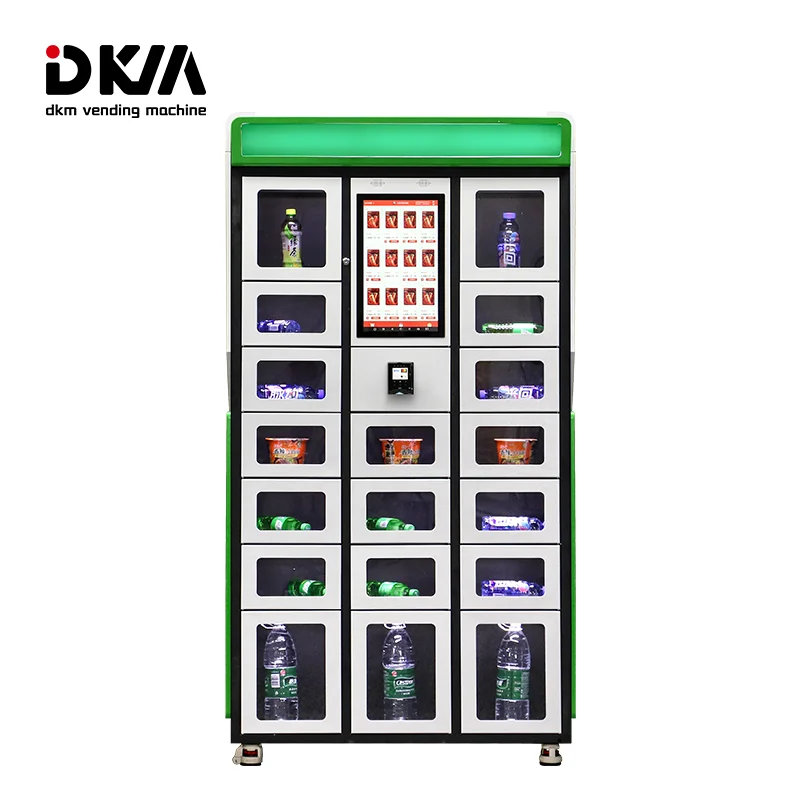 DKM Smart Automatic Banknote Coin Lockers Type Fresh Flowers Food Water Locker Boxes Vending Machine with Card Pay