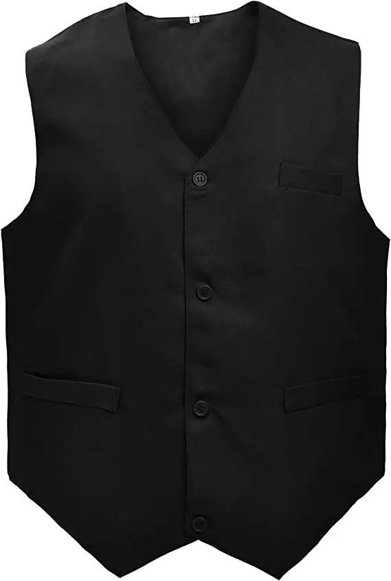 Custom Waiter Vest Bar Reception Party Restaurant Hotel Work Uniform Receptionist Vest Unisex