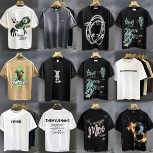 2026 Manufacturers Wholesale High Quality Men's Short-Sleeved T-Shirts White Cotton Embroidered Fashion T-Shirts