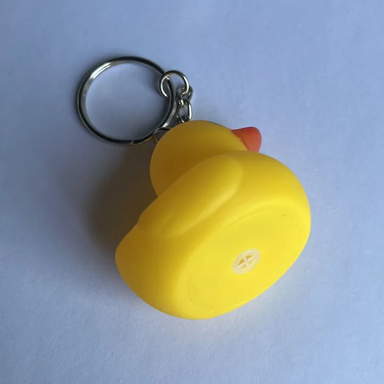 Porte-clés Tissu Rond Double Face Canard - Fabriqué En France (Neuf)