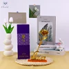 GOLD rose with purple box