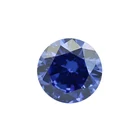shining synthetic round shape brilliant cut tanzanite loose gemstone