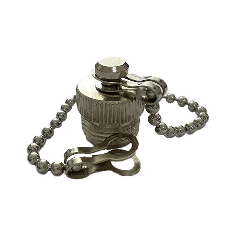 product good performance m12 female dust cap external thread m12 dust cap with chain-1