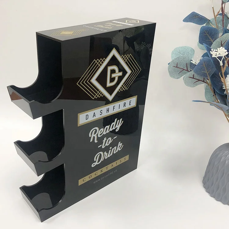 Customized OEM & ODM UV Printing Plastic Beverage Soda Alcohol Can Dispenser Rack Organizer Acrylic Beer Can Holder