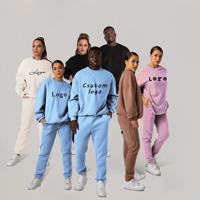 Custom Sweatsuit Vendors Jogger Sweatsuits Unisex Sets Men's Casual