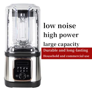 Heavy Duty Electric Commercial Blender Stainless Steel 5+ Speeds Baby Food Processor Soybean Smoothie Maker High Household Hotel