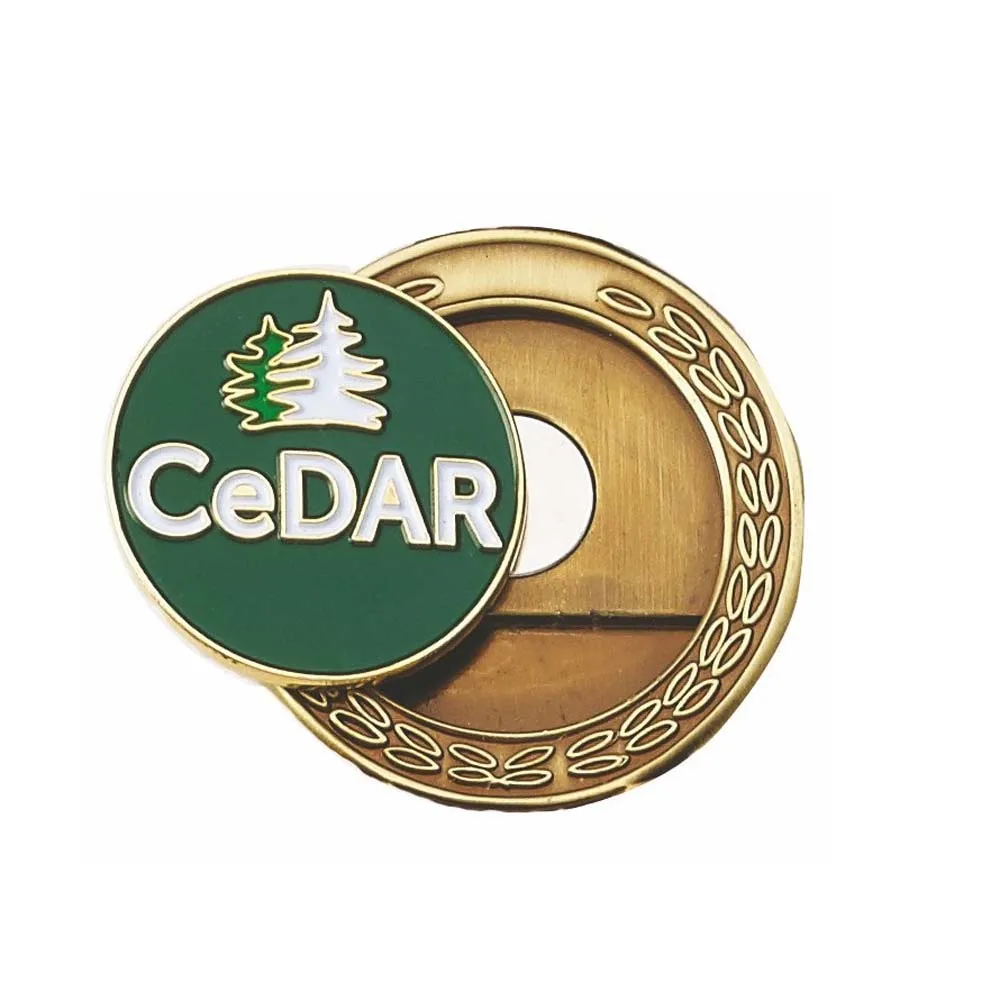 Нестандартная конструкция 40 мм диаметр х 2 стороны тисненые Металлические Магнитные Гольф покер чип маркер мяча