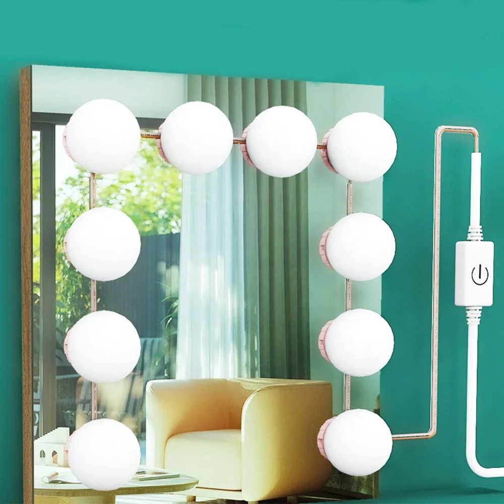 Hemobllo Lampe De Maquillage LED Portable à Ventouse - Lumière Blanche Pour Miroir Salle De Bain Et Coiffeuse