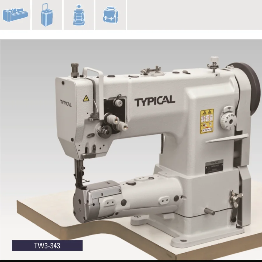TW3-343 Triple Transport Sewing Machine for Upholstery Industrial Cylinder Bed Upholstery 341 Sewing Machine