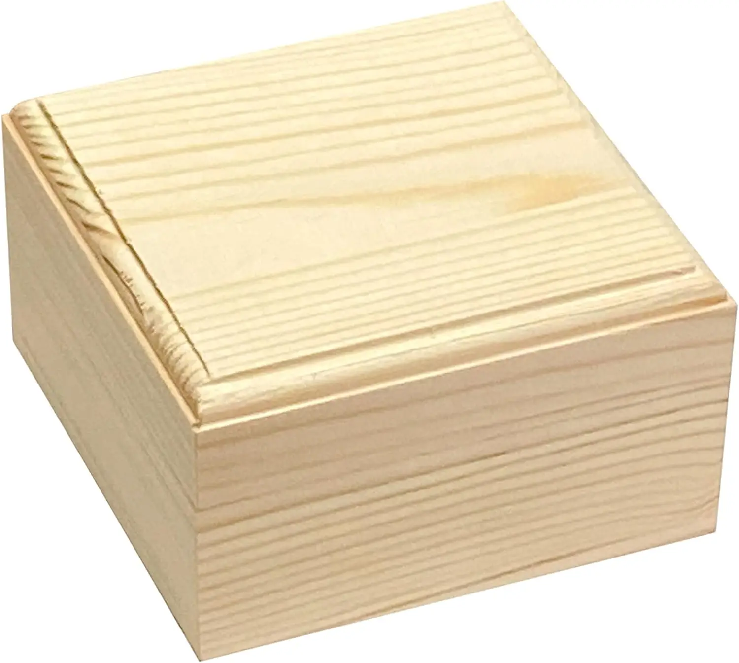 Factory Sale Various Widely Used Unfinished Wood Box Crafts Wooden Square Box