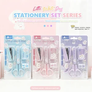 Little White Dog Theme School Stationery Set - Kid-Friendly Office Supplies Kit