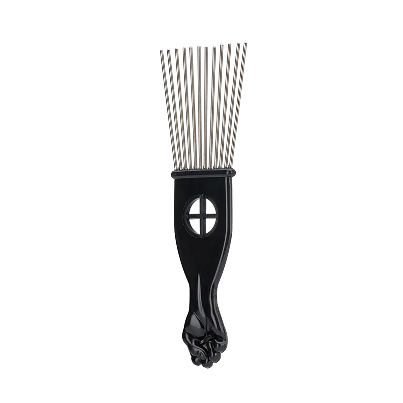 Multi Function Salon Retro Stainless Steel Oil Head Comb Long Teeth Hair Pick Afro Hair Dye Comb