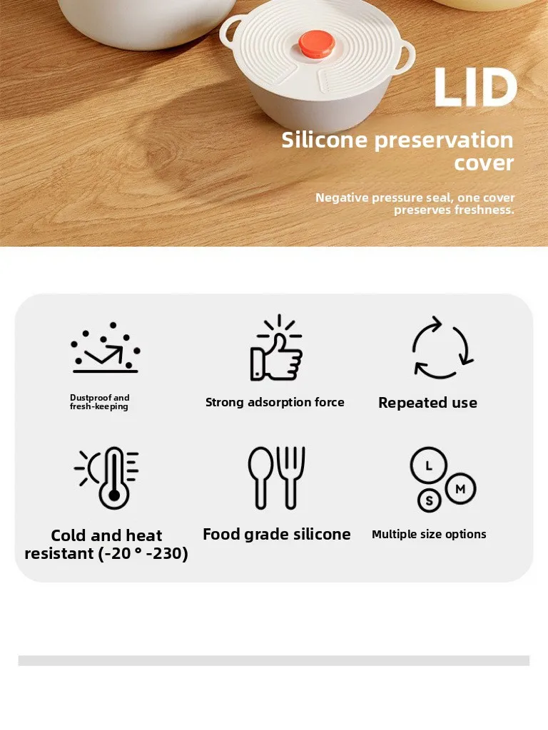 Strong Adsorption Silicone Dish Cover Splash-Proof and Fresh-Keeping Plate Cover for Microwave for Dinnerware details