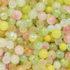 Yellow-toned bursting glass beads