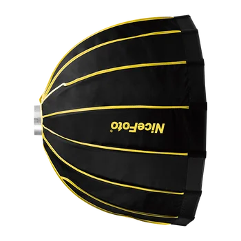 NiceFoto LED-90cm Parabolic Softbox with Grid Quick Set-Up Deep Speedlight Softbox Lighting Kit