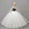 Floral top-white skirt, white veil, clothes only