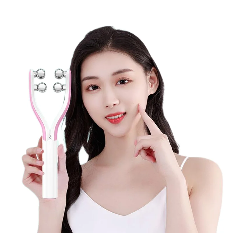 Y Shape Double-sided 3d Face Roller Electric Microcurrent Face Slimming ...