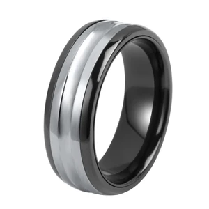Contemporary Metal Natural Grey Rare Custom Black Zirconium Ring Sleeve Tizti Jewelry Mens Pure Tantalum Rings