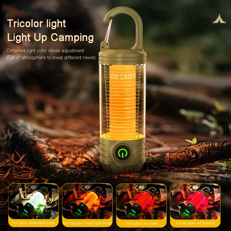 Super Bright Portable Camping Lighting USB Rechargeable Flashlights Tent Lamp Outdoor Night Light