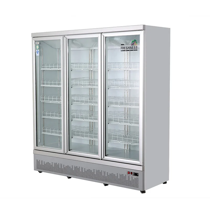 Down Unidade Tipo Vertical Porta de Vidro Transparente Freezer Supermercado Frigorífico Congelador Comercial Congelador Horizontal