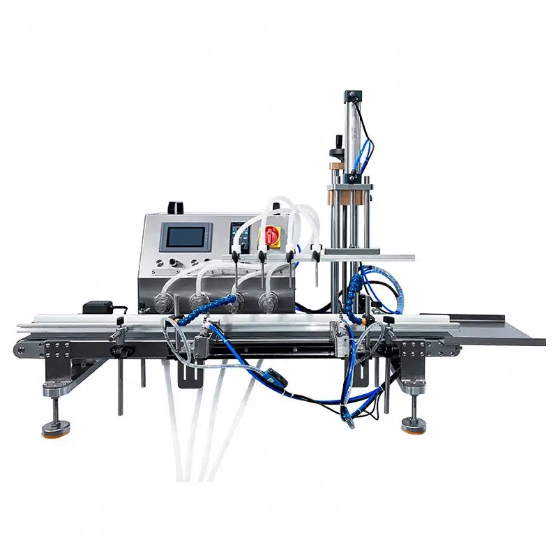 TEBAK Desktop Multi-functional Liquid Filling Machine Automatic Four-head Filling Machine Oils and Liquid Filling Machine