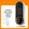 off-white, three-speed timer, remote control, two-level temp adj
