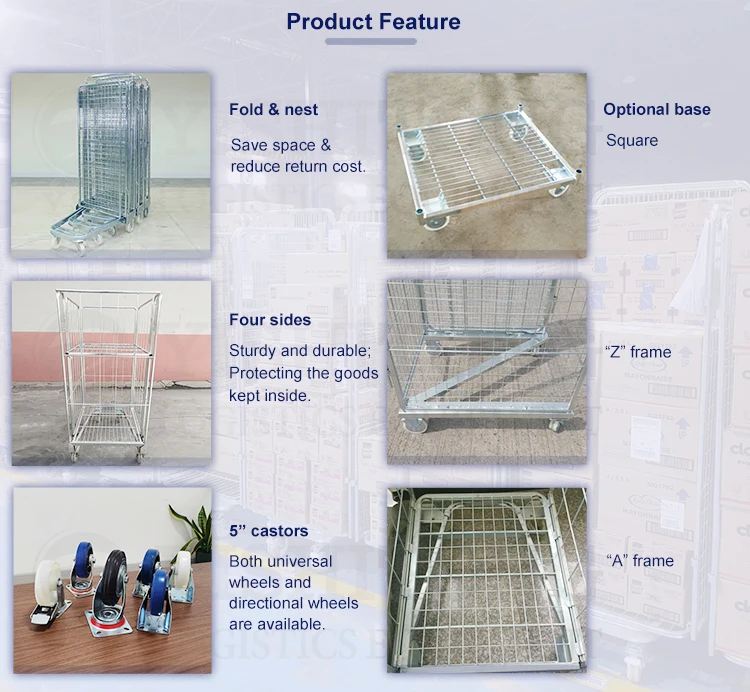 Large Logistics Center Storage Movable Collapsible Nesting Steel Welded ...