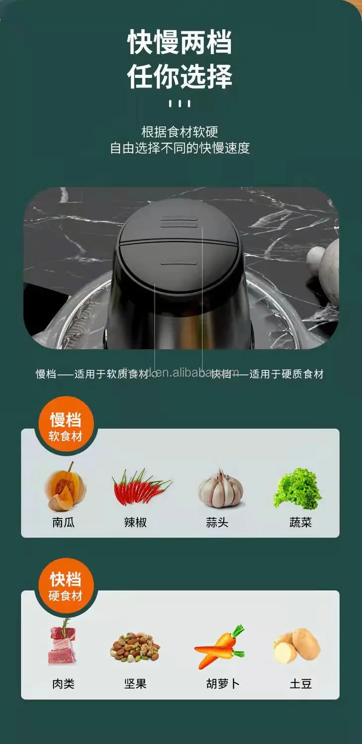 Мясорубка бытовая электрическая измельчитель из нержавеющей стали для наполнения овощей мяса чеснока