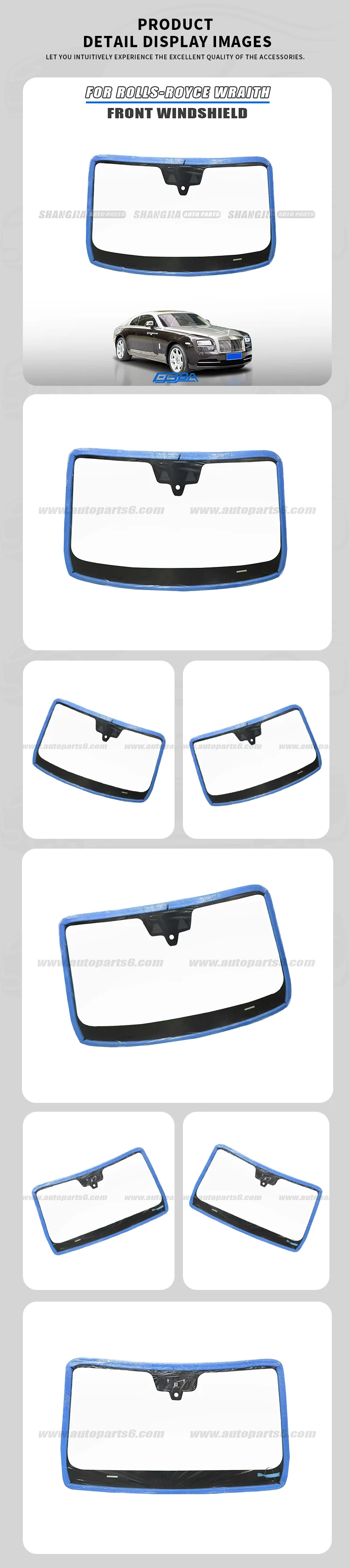 product high quality original factory specifications anti glare windshield for rolls royce wraith 2013 2019654-3