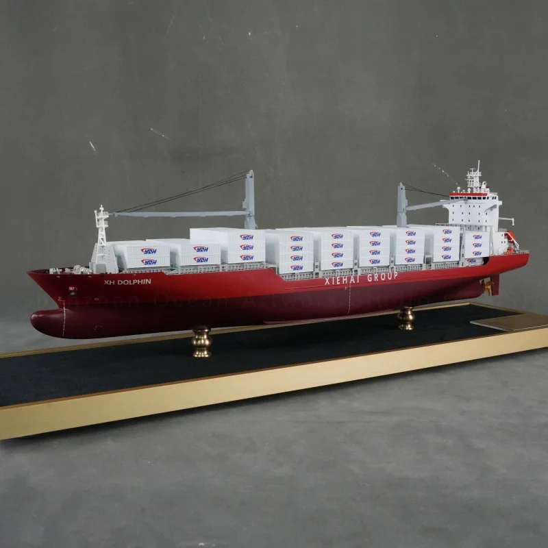 【LAC】O.A.S Manufacturer Handicraft Ship Model Upscale  Business Gifts Custom 65cm XIEHAI Container Ship Model