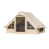Beige double-door inflatable tent