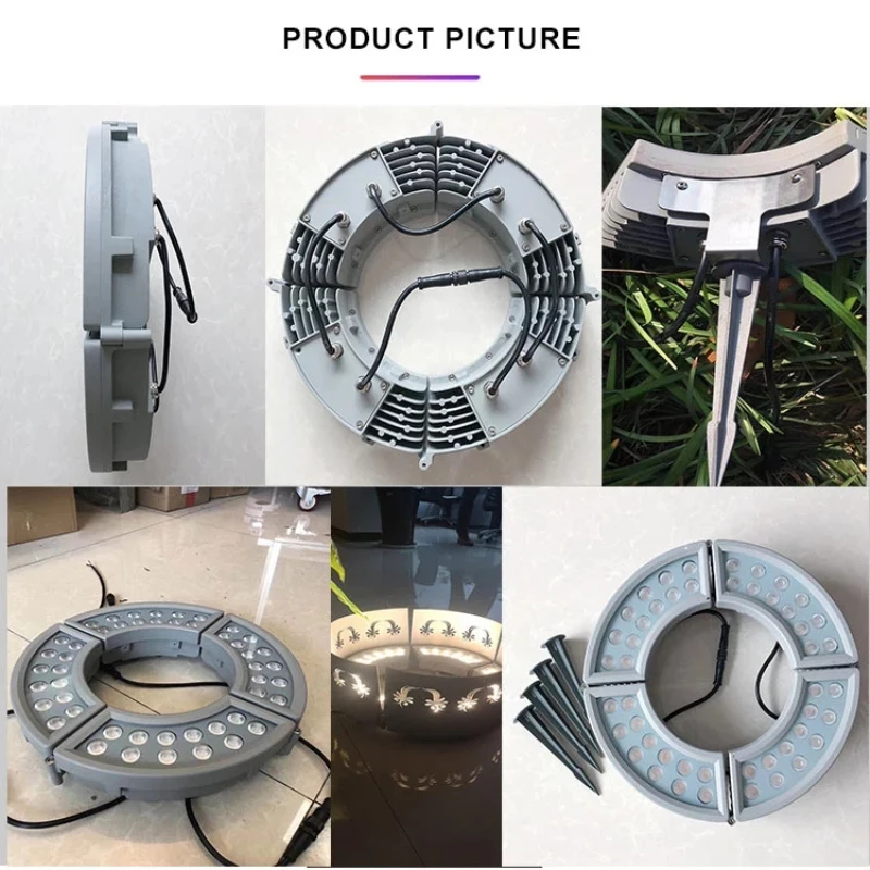 Hoop Tree Lamp Cedrus Maple Coconut Palm RGBW Led Landscape Lights Decor Hug Tree Lamps Palm Tree Ring Lights