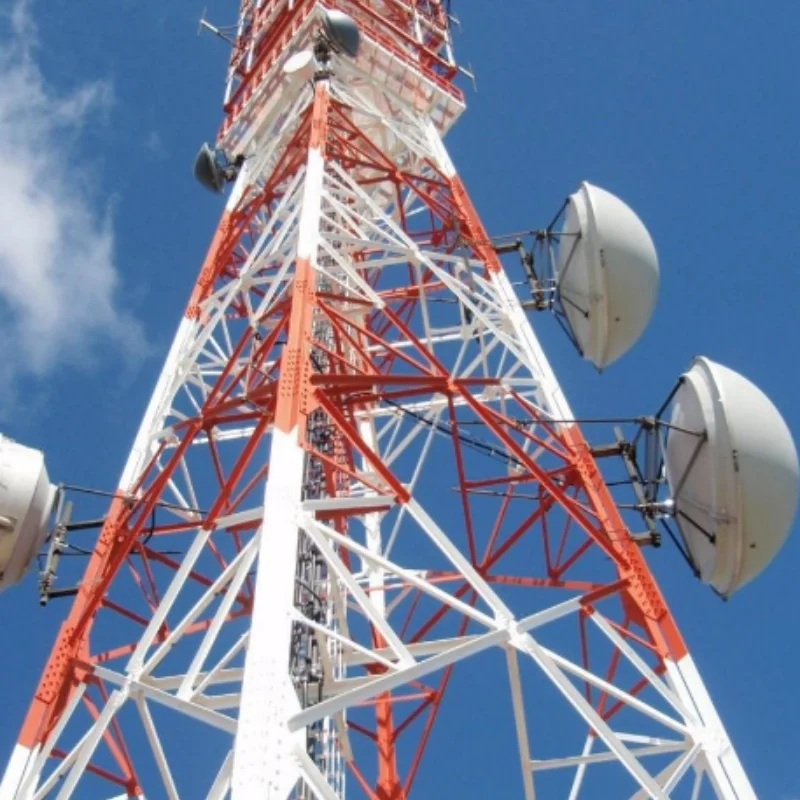4-Legged Galvanized Steel Lattice Communication Tower with Reinforced Frame for Antenna & Equipment Mounting