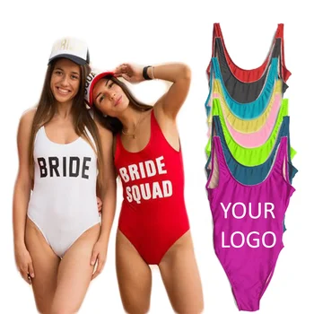 Custom Women One Piece Swimsuit With Letters Printing Summer Swimwear Hot Fashion Bikini Set