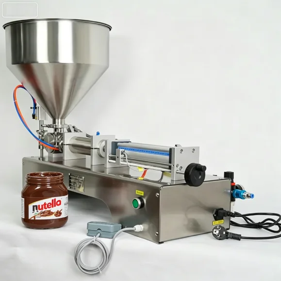 TEBAK Food-grade Benchtop Filling Machine - Peanut Butter, Chocolate, Tomato Sauce Filling Tool for Cosmetics